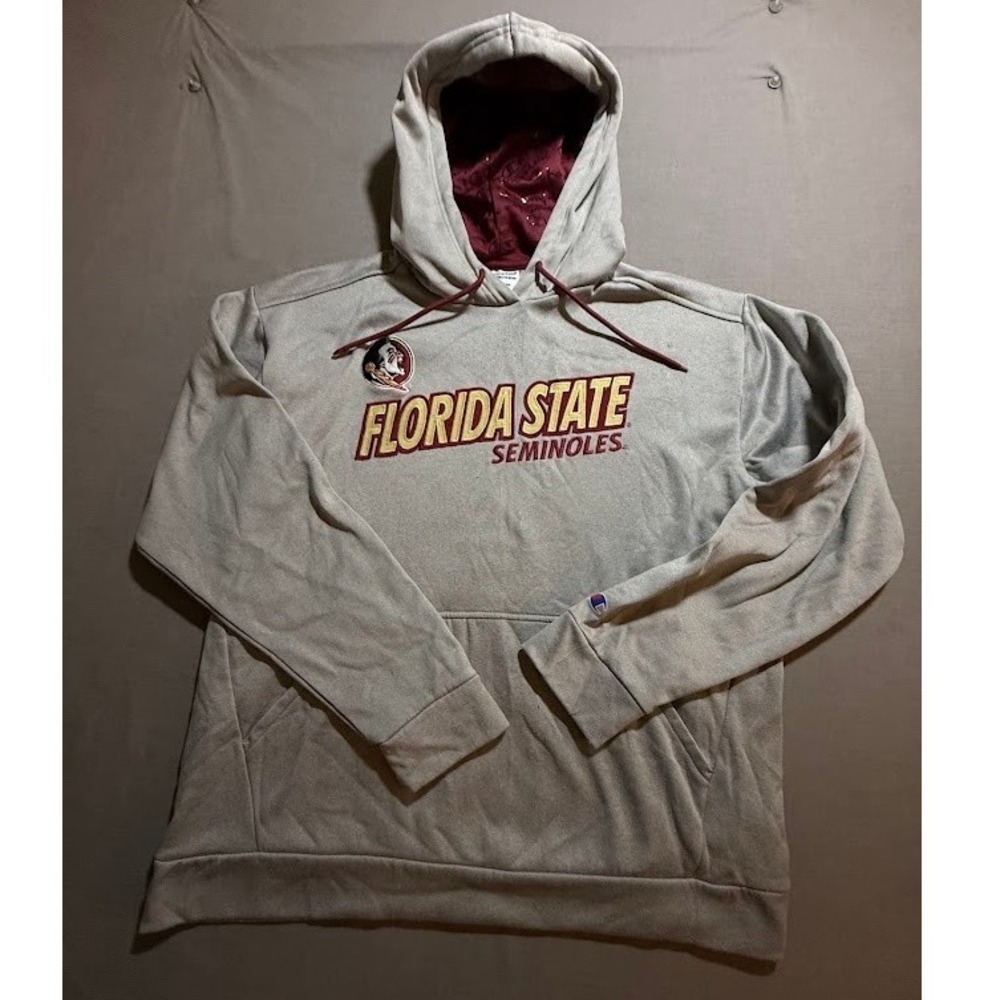 Florida State Seminoles NCAA Hoodie Sweatshirt Collegiate Apparel Men's L Gray